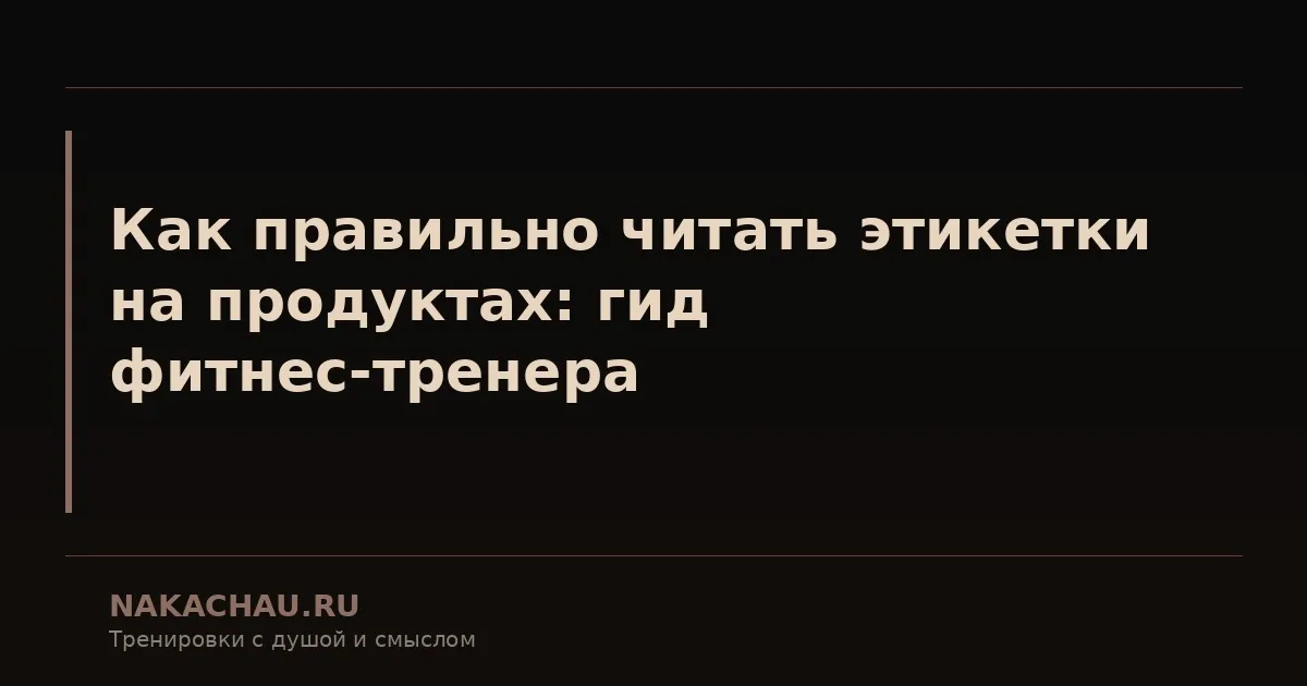 как правильно читать этикетки на
