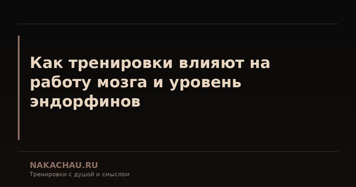 как тренировки влияют на работу
