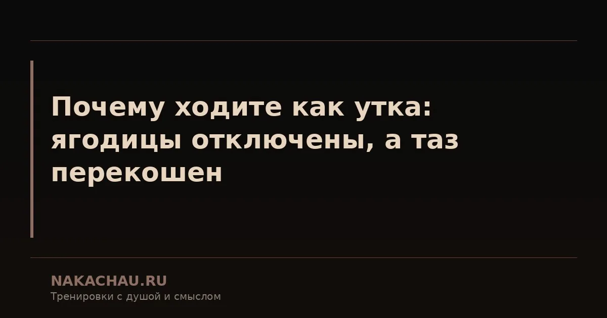 почему ходите как утка