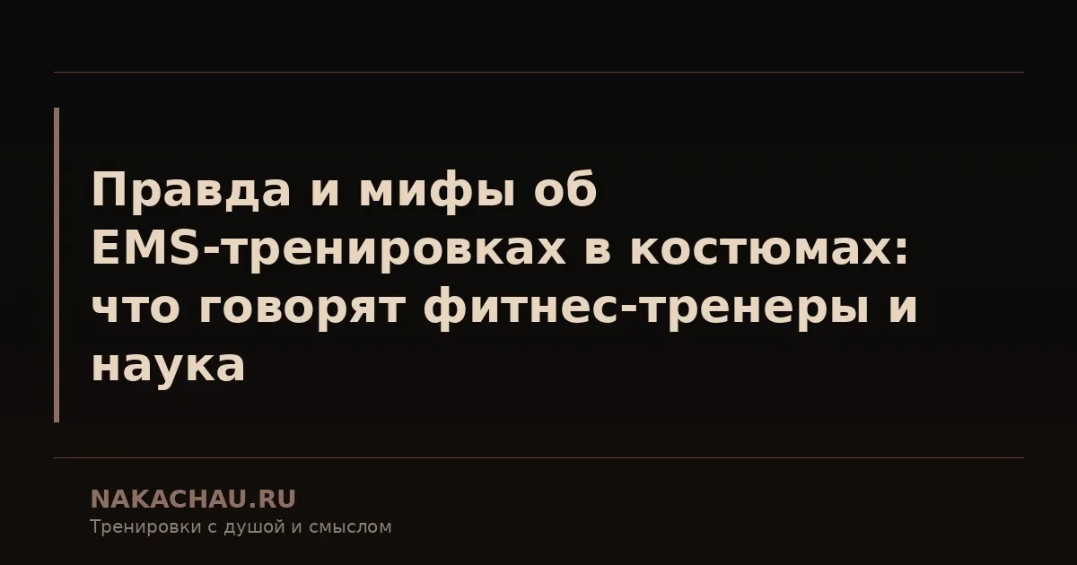 ems тренировка отзывы реальные