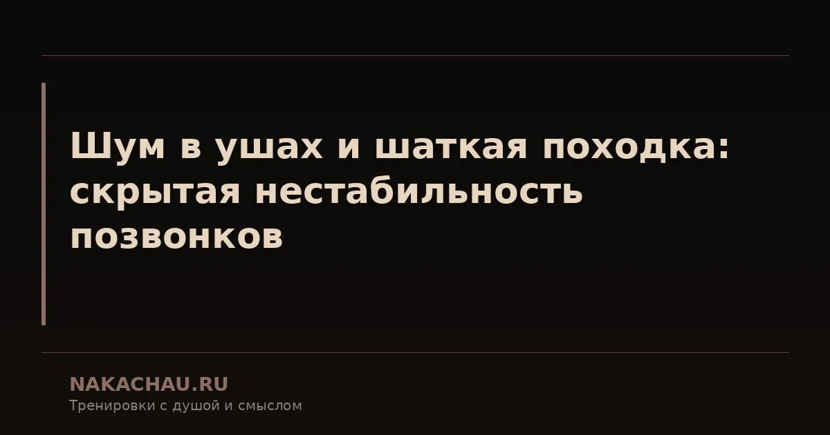 шум в ушах и шаткая