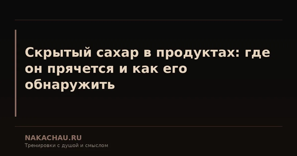скрытый сахар в продуктах
