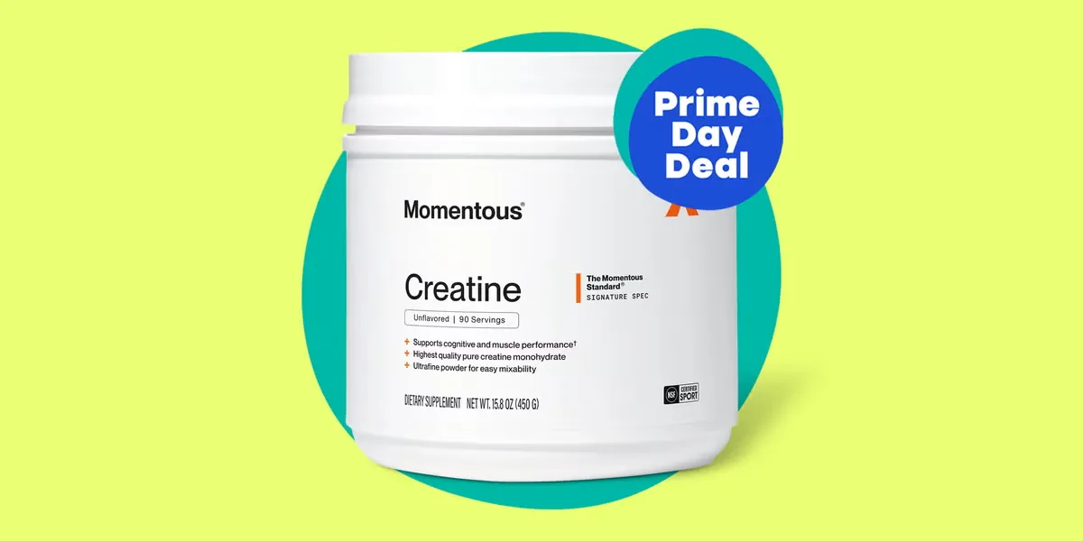 Веганский креатин Momentous со скидкой 21 процент к Prime Day