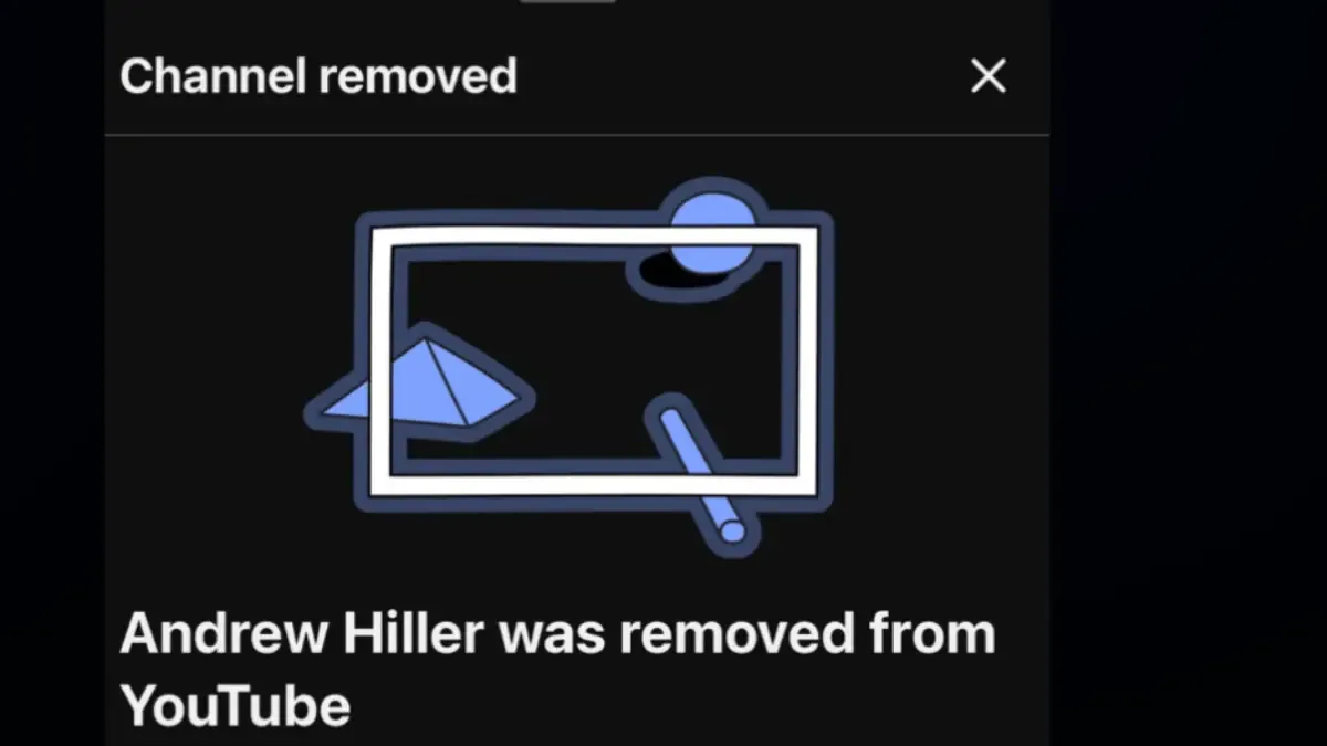 YouTube удалил канал Эндрю Хиллера с 1308 видео и 39 млн просмотров